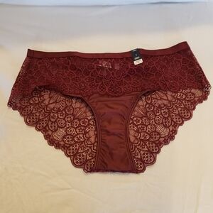 Torrid Lace Trim Burgundy Panties